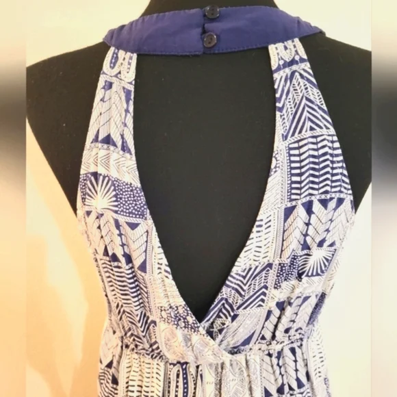 Flying Tomato Red, White, & Blue Pleated Halter Mini Dress (Size‎ Small) - Picture 9 of 11